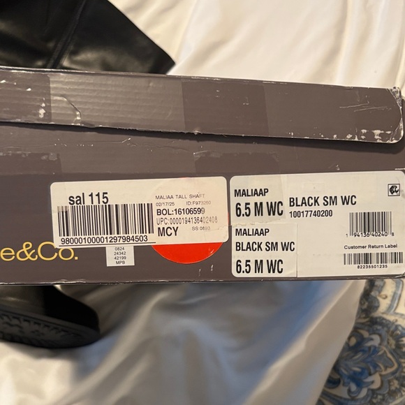 Style & Co. Black Wide Calf Women's Boots Sz 6.5 - Picture 2 of 4